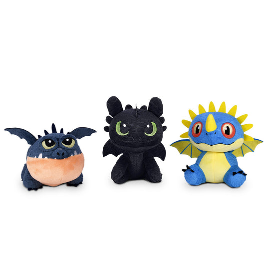 How to Train Your Dragon Plushies - Set of 3-0
