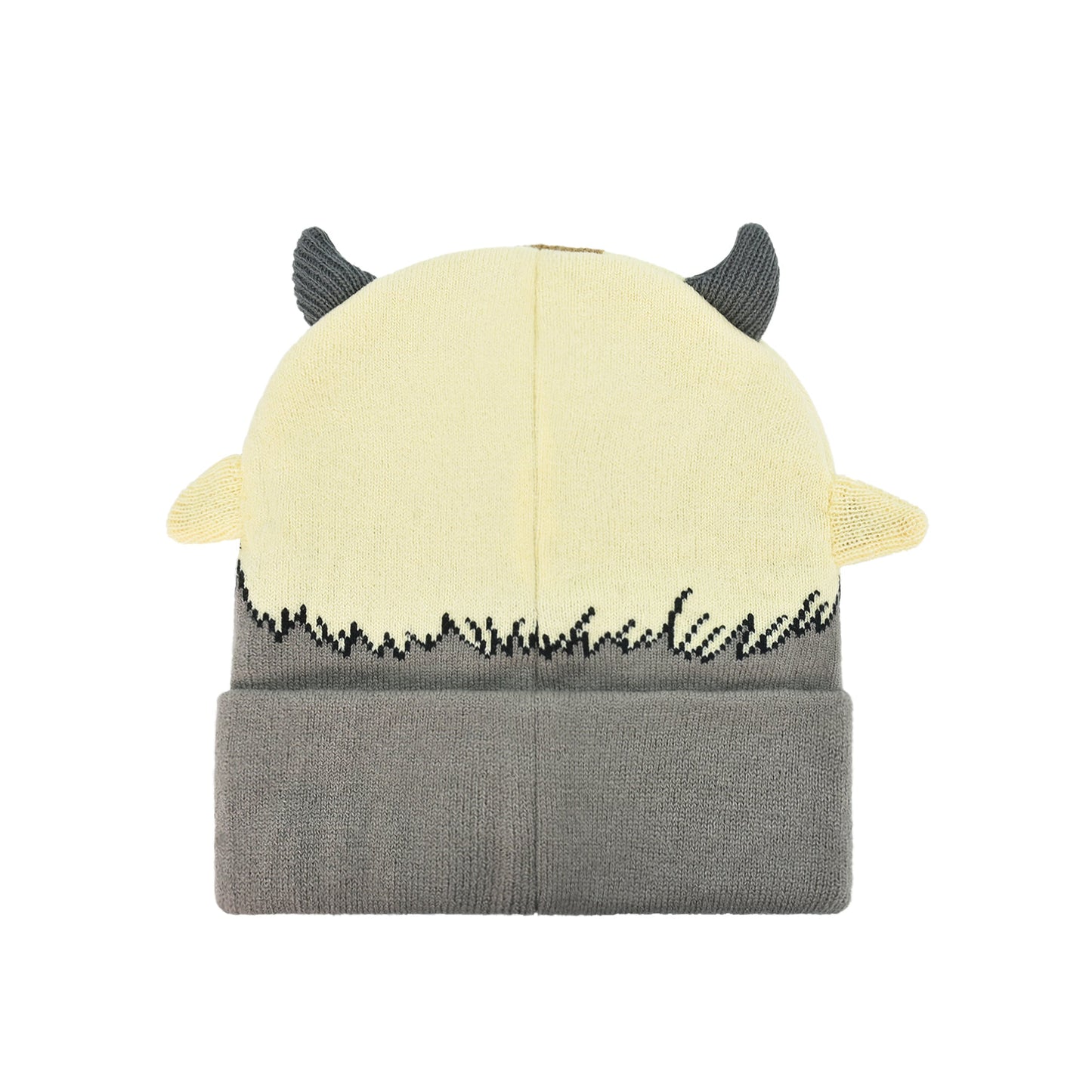 Front view of Avatar The Last Airbender Appa beanie cap with cuff