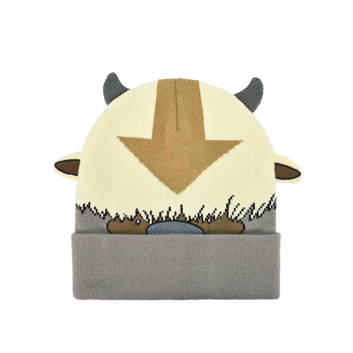 Avatar The Last Airbender knitted winter beanie hat featuring Appa with 3D ears and horns