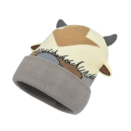 Avatar The Last Airbender knitted winter beanie hat featuring Appa with 3D ears and horns-2