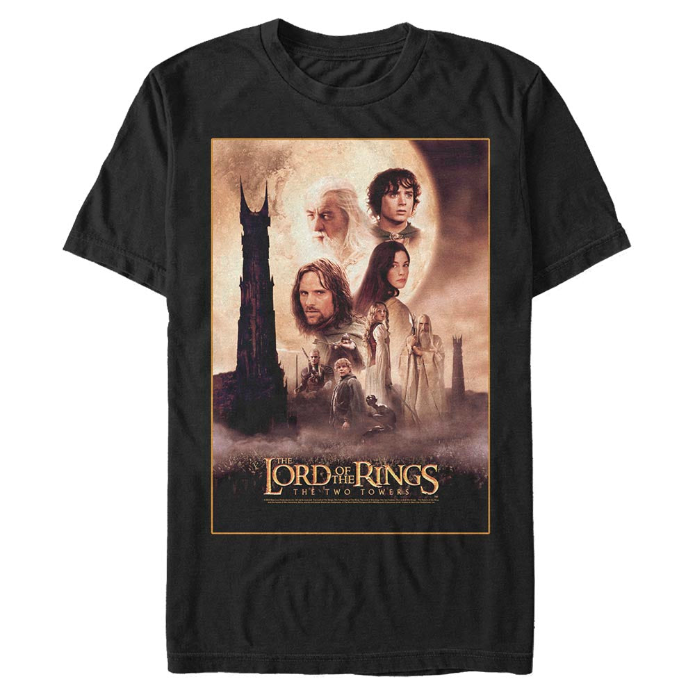 The Lord of the Rings: The Two Towers Poster T-Shirt Black