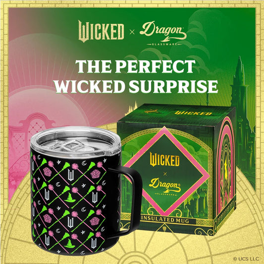 Dragon Glassware x Wicked 12 oz Stainless Steel Camp Mug - Black-1