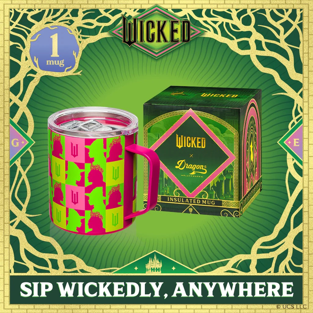 Dragon Glassware x Wicked 12 oz Stainless Steel Camp Mug - Pink