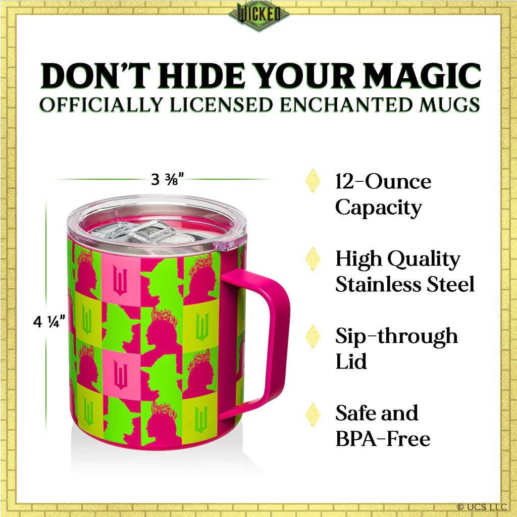 Dragon Glassware x Wicked 12 oz Stainless Steel Camp Mug - Pink