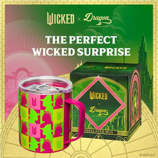Dragon Glassware x Wicked 12 oz Stainless Steel Camp Mug - Pink-1