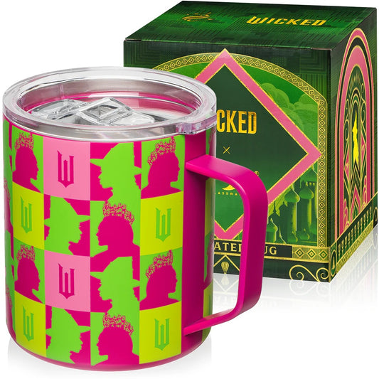 Dragon Glassware x Wicked 12 oz Stainless Steel Camp Mug - Pink-0