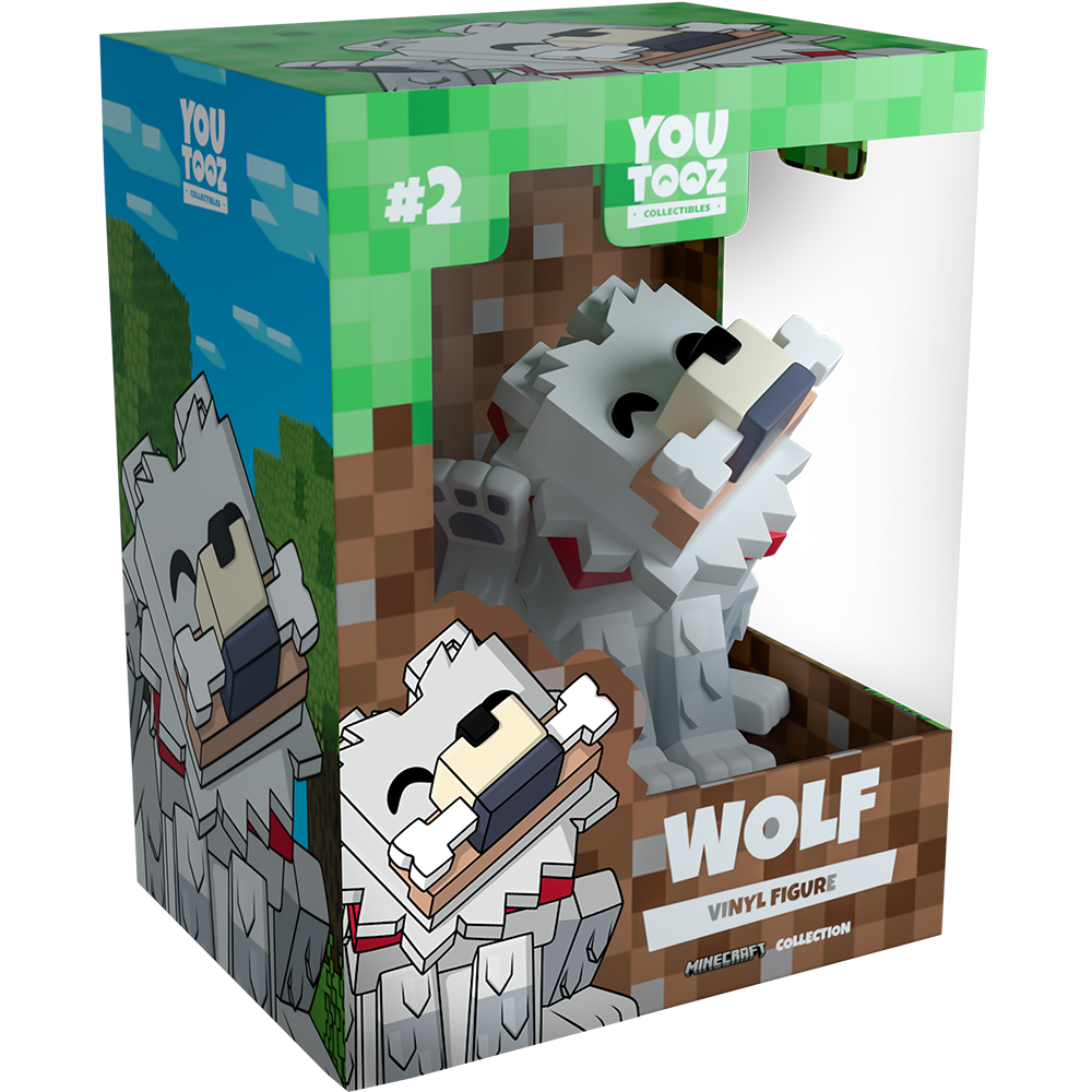 A Minecraft Movie Wolf Vinyl Figure