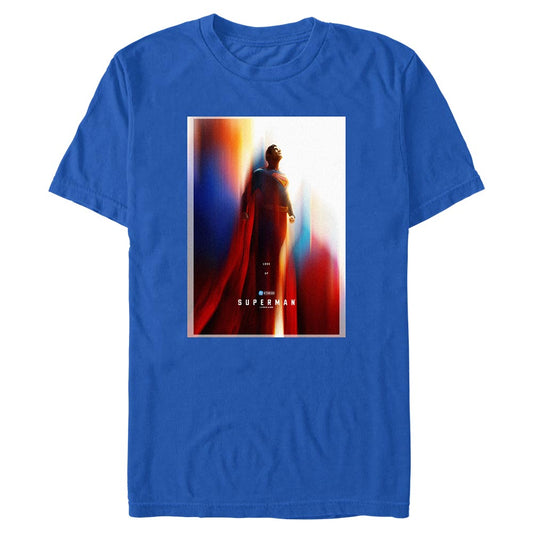 SUPERMAN (2025) Movie Look Up Superman T-shirt Royal-0