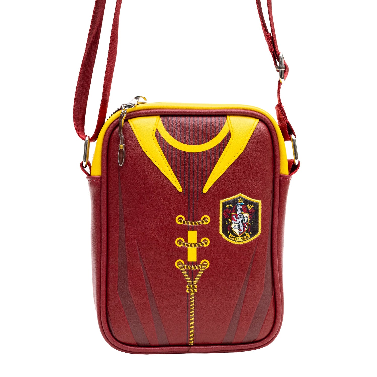 Interior view of the Gryffindor crossbody bag showing the zipper pocket and ample storage space.