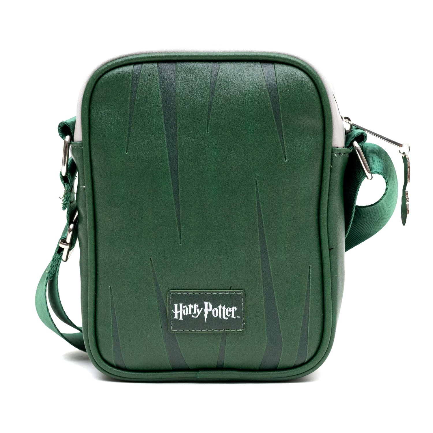 Interior compartments of Harry Potter Slytherin crossbody bag