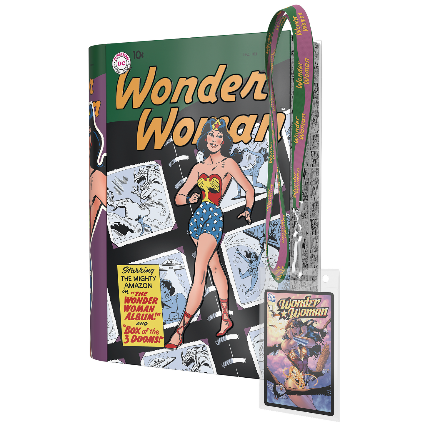 DC Comic Book Popcorn Tin with Lanyard - Wonder Woman