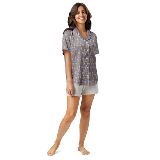 Front view of the Practical Magic 2 Pajama Top featuring a Margarita graphic.-2