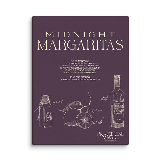 Practical Magic Midnight Margaritas Recipe Canvas Poster-0