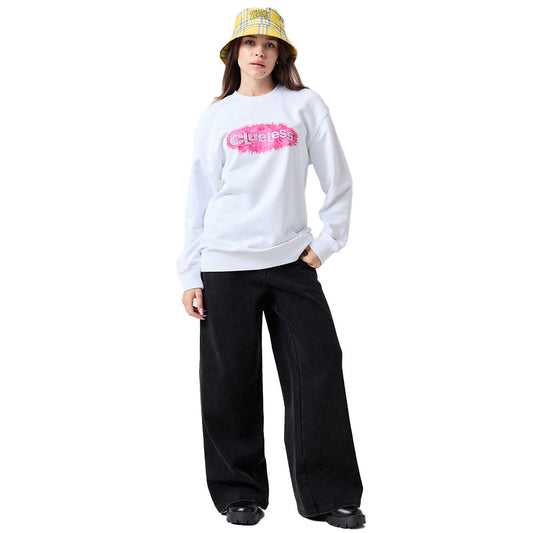 Clueless Logo Crewneck White-2