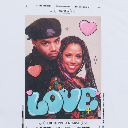 Clueless Donnie & Love Oversized T-Shirt White-1