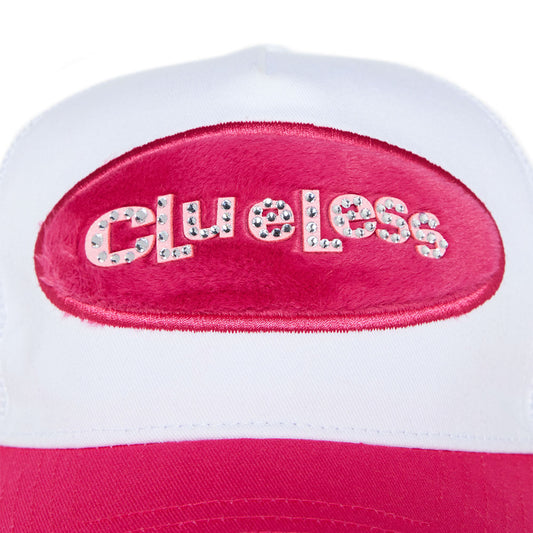 Clueless Fluffy Logo Trucker Hat White/pink-3