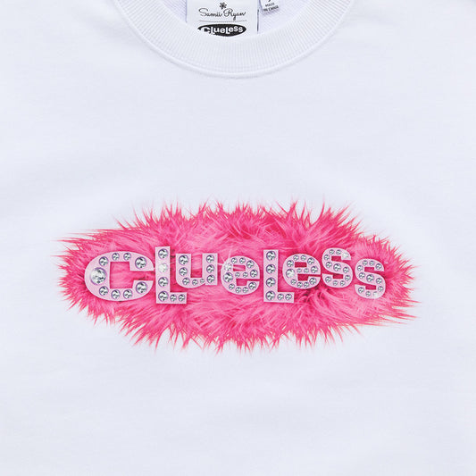 Clueless Logo Crewneck White-1