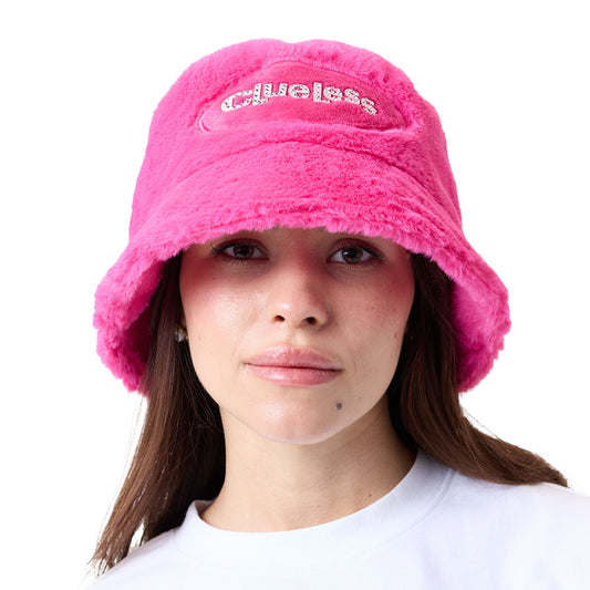 Clueless Fuzzy Bucket Hat Pink-2