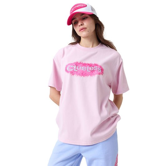 Clueless Fluffy Logo Trucker Hat White/pink-5
