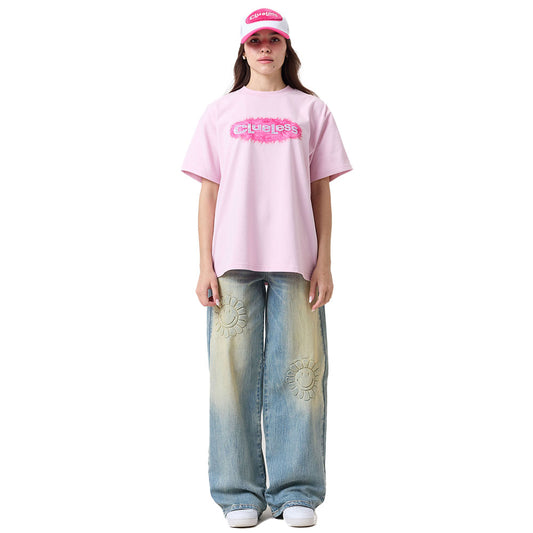 Clueless Logo Oversized T-Shirt Pink-7