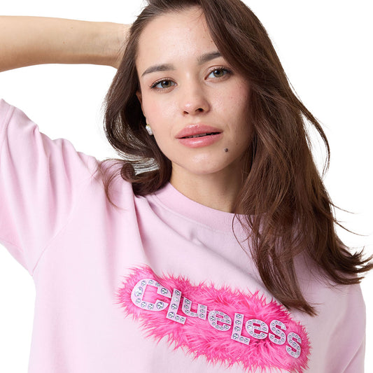 Clueless Logo Oversized T-Shirt Pink-6