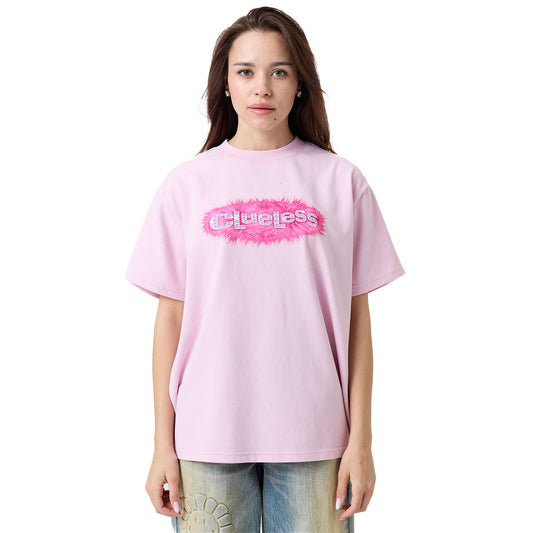 Clueless Logo Oversized T-Shirt Pink-3
