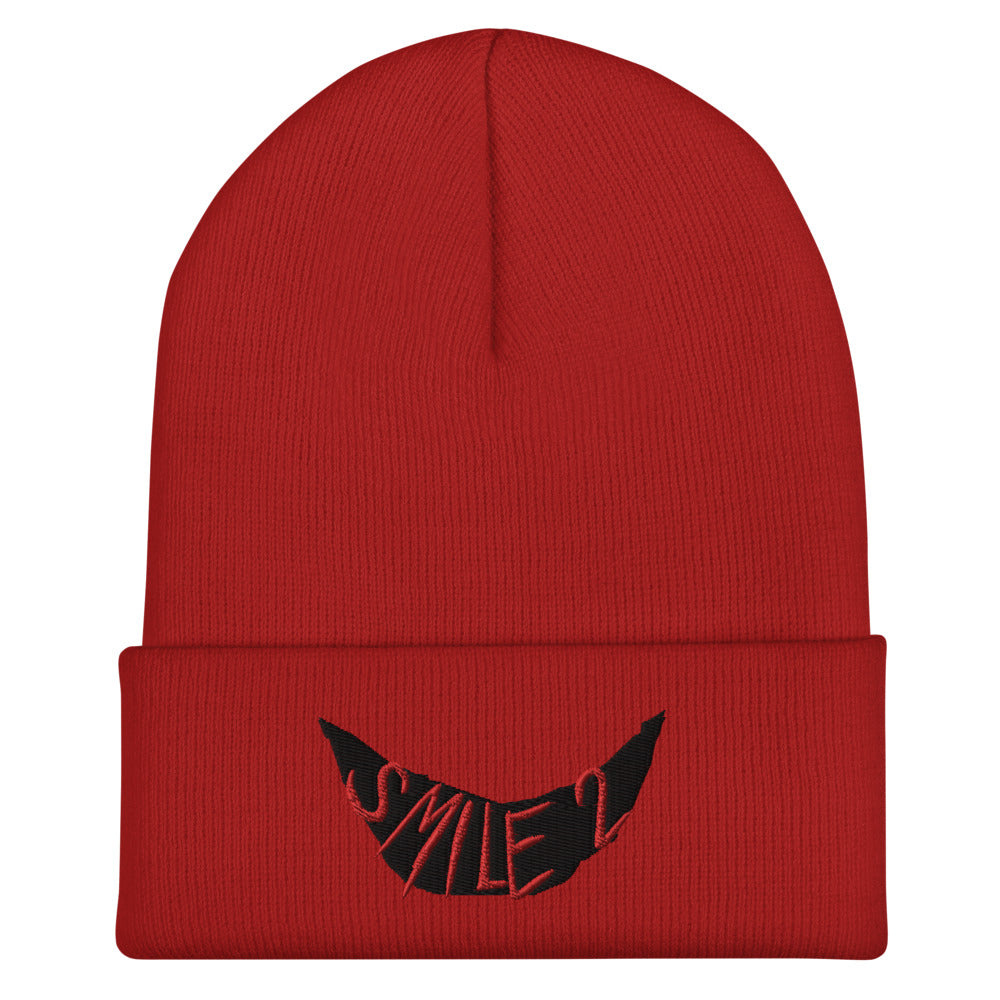 Smile 2 Logo Embroidered Cuffed Beanie