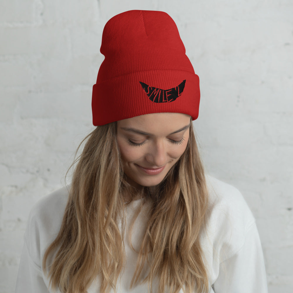 Smile 2 Logo Embroidered Cuffed Beanie