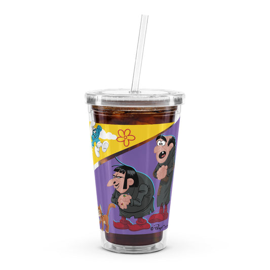 The Smurfs Movie Strip Clear Plastic Tumbler-9