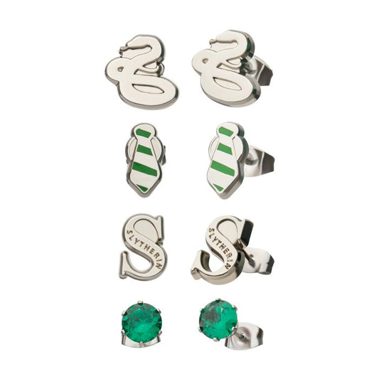 Harry Potter Slytherine Stud Earring Set-0