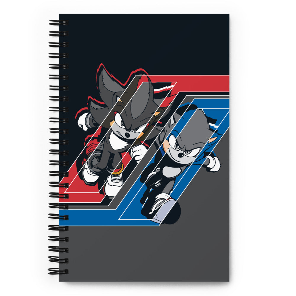 Sonic the Hedgehog 3 Sonic vs Shadow Spiral Notebook