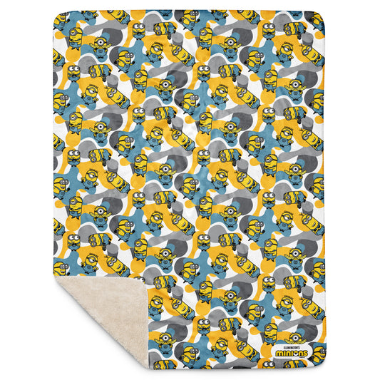 Minions Sherpa Blanket Camo-1