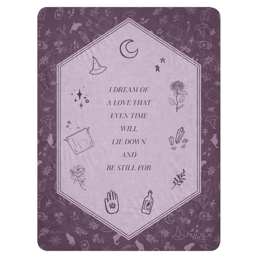 A Practical Magic Sherpa Blanket featuring the A Dream Of Love design.-0