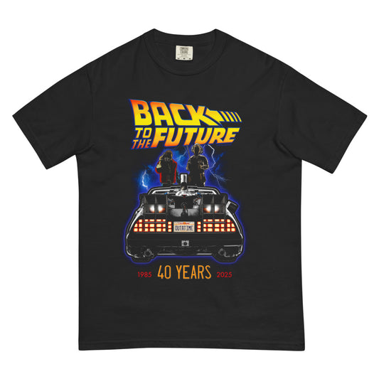 Back to the Future 40 Years Comfort Colors T-Shirt Black-0
