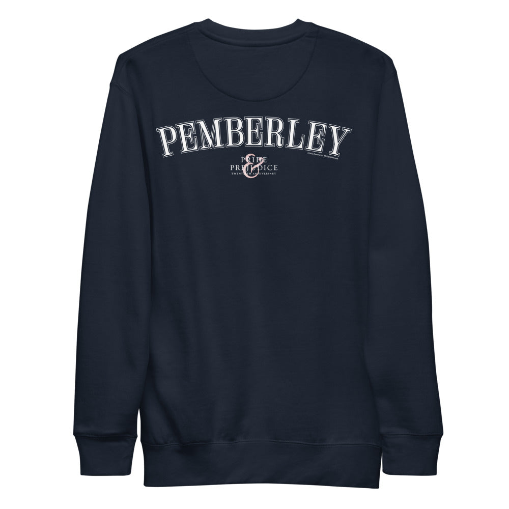 Pride & Prejudice Pemberley Unisex Fleece Pullover  Navy Blazer