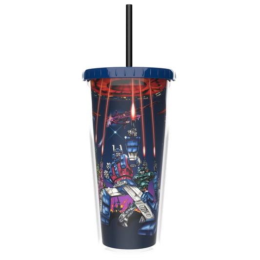 Transformers 40th double wall cup shown from the front view against a neutral background-1