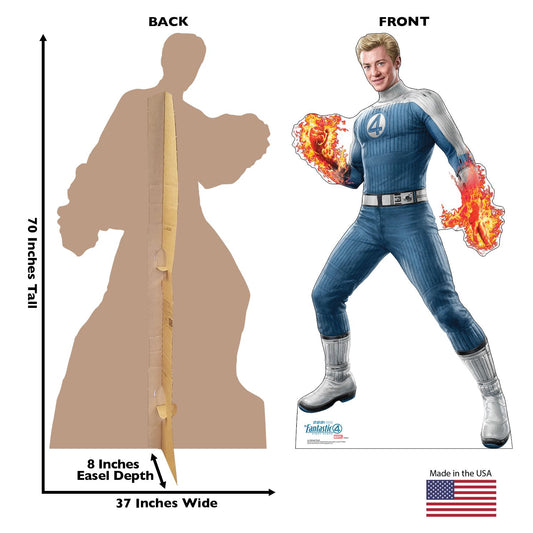 The Fantastic Four: First Steps Human Torch Life-Size Cardboard Cutout Standee-1