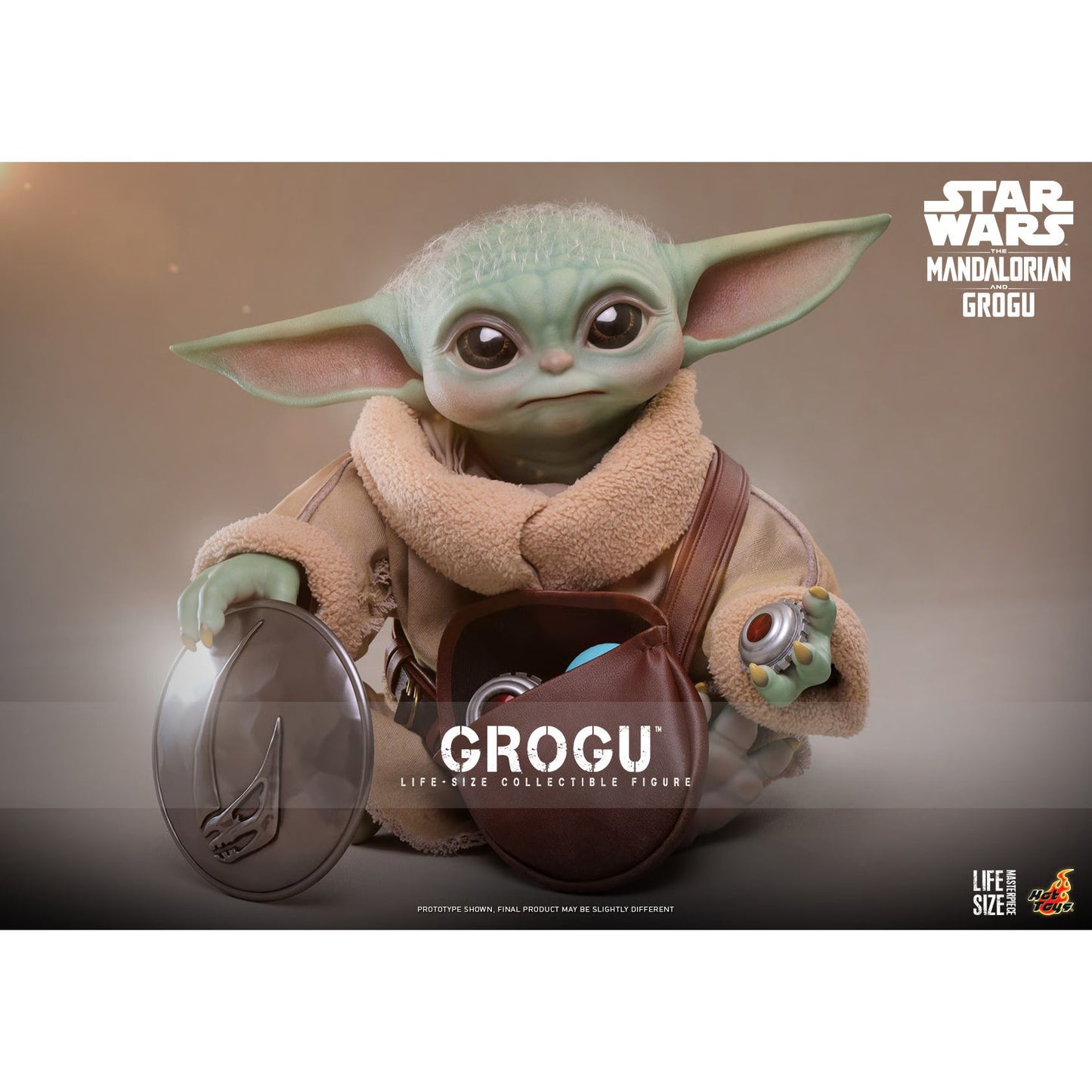 Grogu collectible figure showing nine points of articulation
