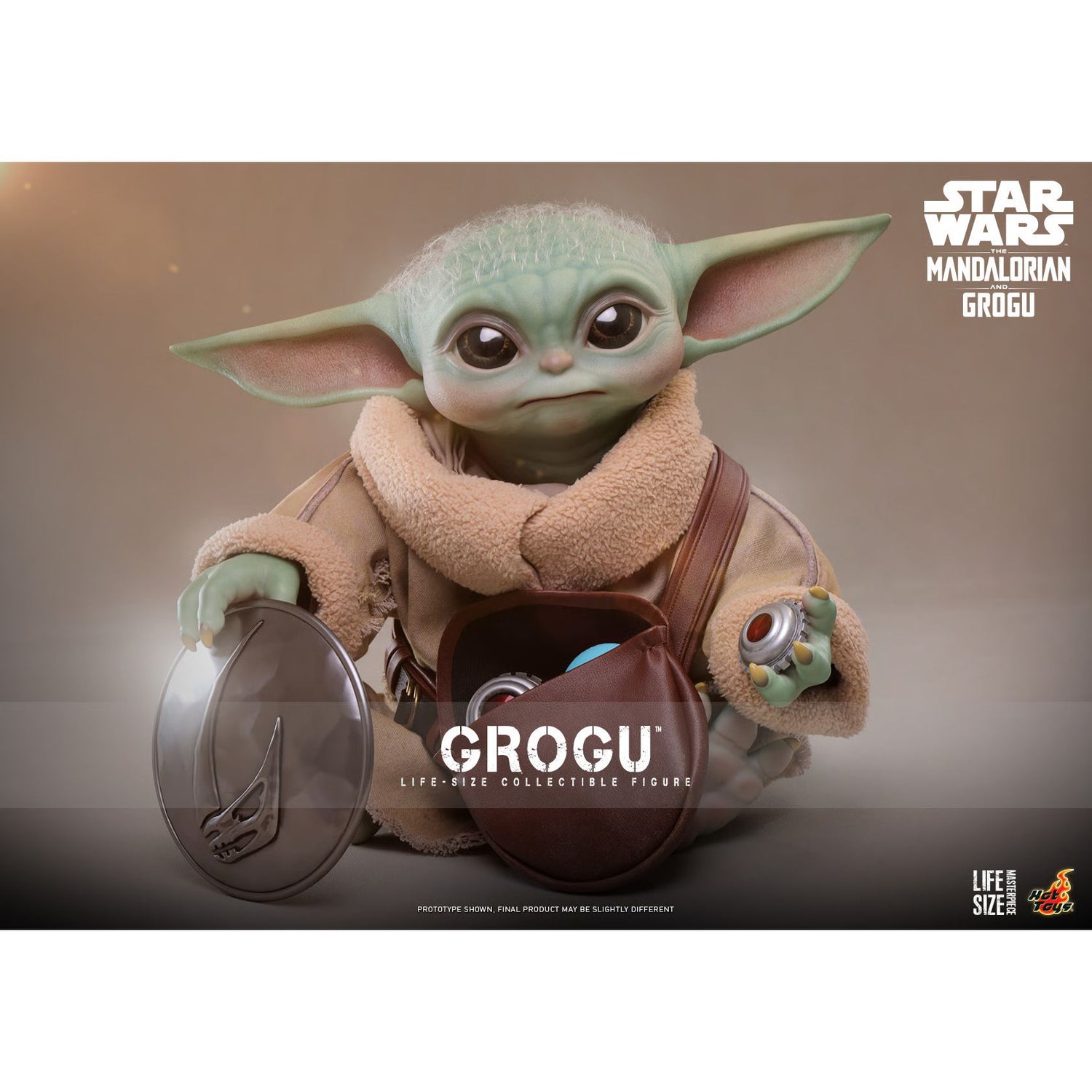 Grogu collectible figure showing nine points of articulation