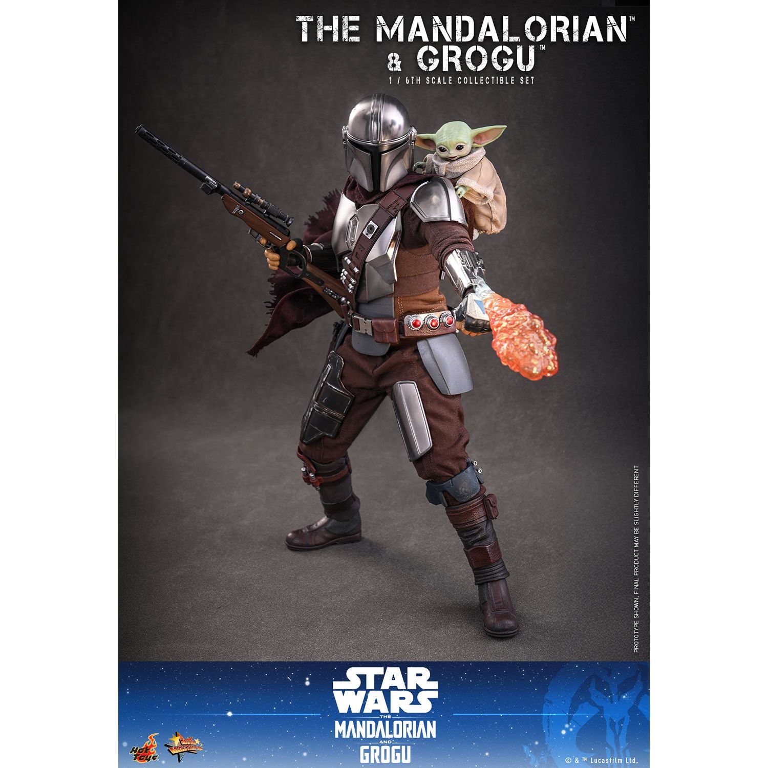 The Mandalorian™ and Grogu™ Sixth Scale Figure Set by Hot Toys-16
