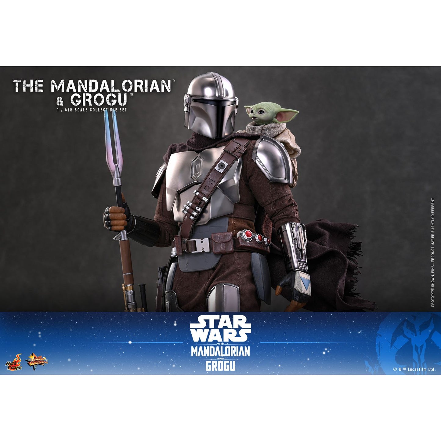 The Mandalorian™ and Grogu™ Sixth Scale Figure Set by Hot Toys-3