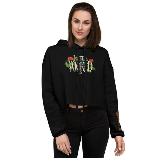 Wicked: For Good Cropped Hoodie "I Feel Wicked"  Black-1