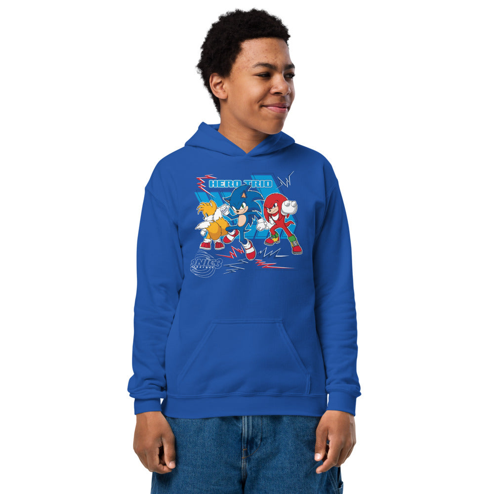 Sonic the Hedgehog 3 Hero Trio Kid's Hoodie