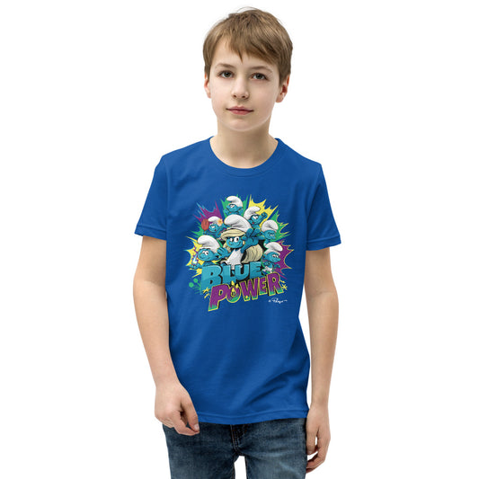 The Smurfs Movie Blue Power Kid's T-Shirt-3