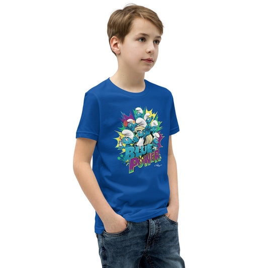 The Smurfs Movie Blue Power Kid's T-Shirt-2